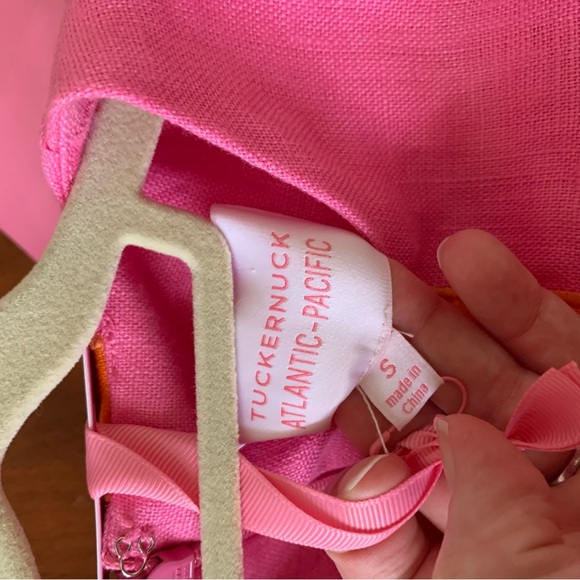 NWT Tuckernuck x Atlantic Pacific Hartman Dress Peony Pink Tangerine Small - Picture 10 of 14